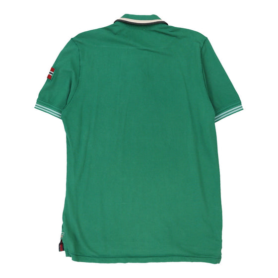 Vintage green Napapijri Polo Shirt - mens medium