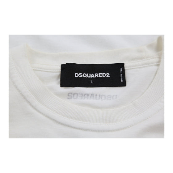 Vintage white Dsquared2 T-Shirt - mens large