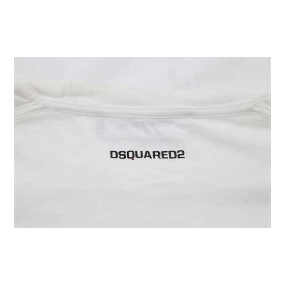 Vintage white Dsquared2 T-Shirt - mens large