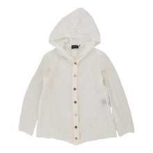  Giorgio Armani Sheer Hoodie - Medium White Nylon Blend