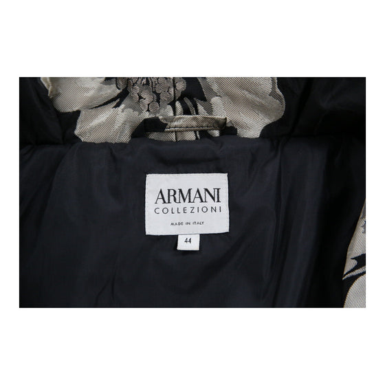 Armani Floral Jacket - Large Black Nylon