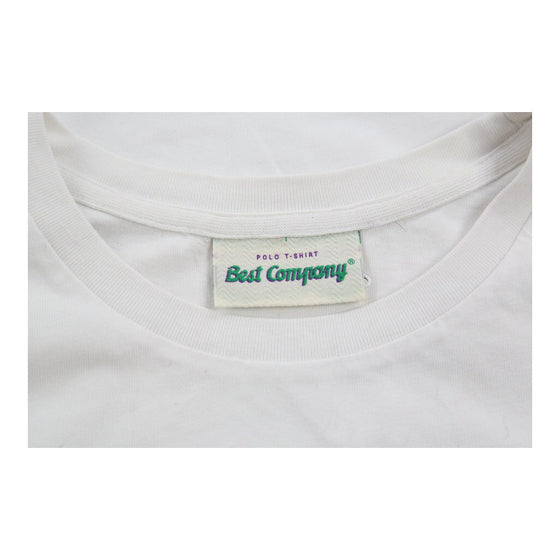 Best Company T-Shirt - Medium White Cotton