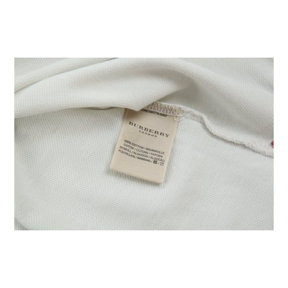 Vintage white Burberry London Polo Shirt - mens small