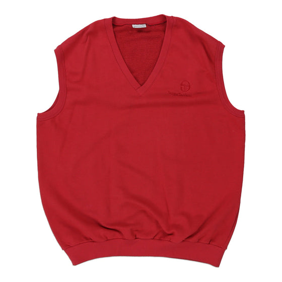 Vintage red Sergio Tacchini Sweater Vest - mens xx-large