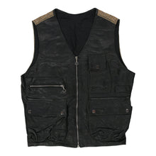  Vintage black Unbranded Gilet - mens large