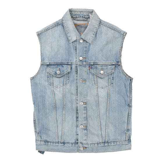 Vintage blue Levis Denim Gilet - mens medium