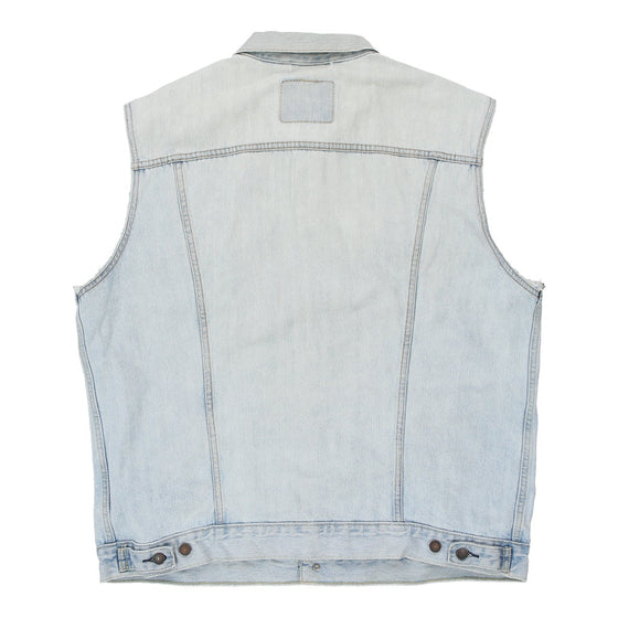 Vintage blue Levis Denim Gilet - mens xx-large