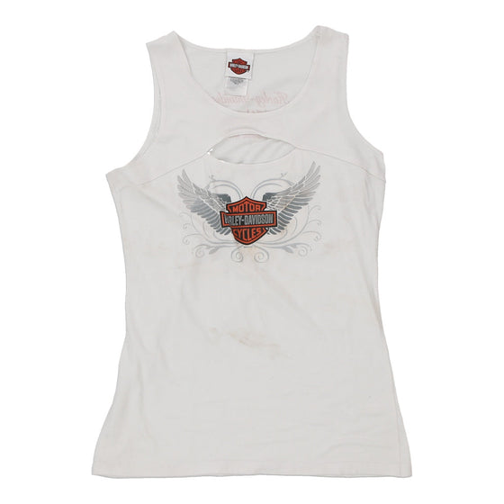 Vintage white Harley Davidson Vest - womens x-large