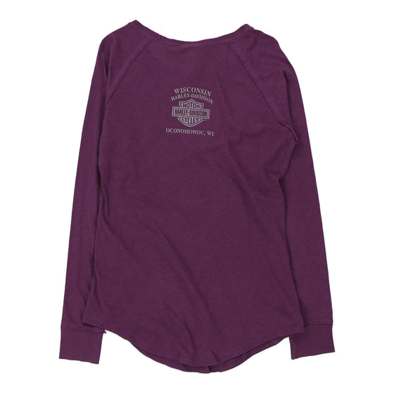 Vintage purple Harley Davidson Long Sleeve Top - womens large