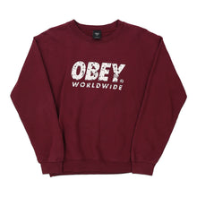  Vintage burgundy Obey Sweatshirt - mens small