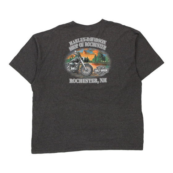 Vintage grey Rochester, NH Harley Davidson T-Shirt - mens xx-large