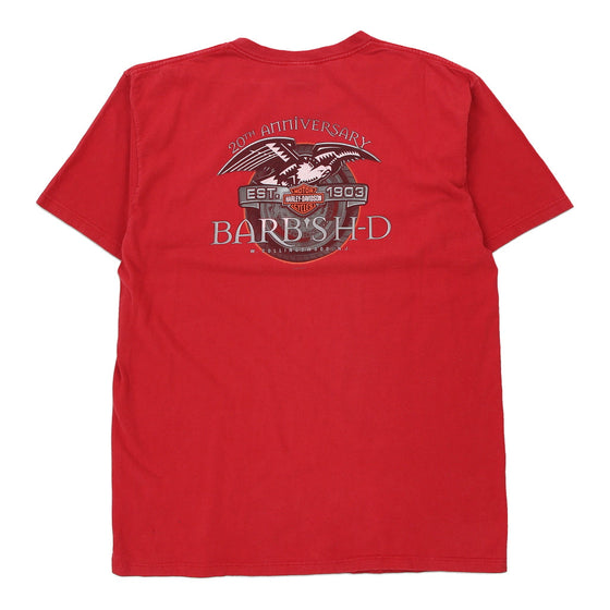 Vintage red Barbs Harley Davidson T-Shirt - mens x-large