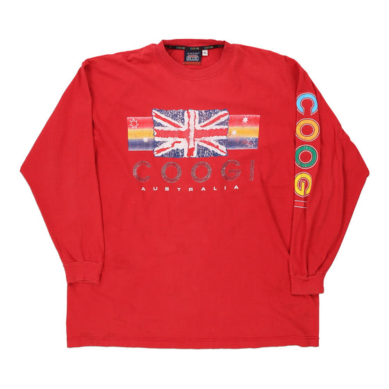 Vintage red Coogi Long Sleeve T-Shirt - mens x-large