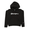 Reverse Weave Champion Spellout Hoodie - Medium Black Cotton Blend hoodie Champion   