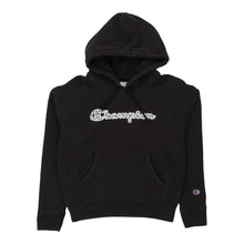  Reverse Weave Champion Spellout Hoodie - Medium Black Cotton Blend hoodie Champion   