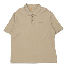  Vintage beige Carhartt Polo Shirt - mens x-large