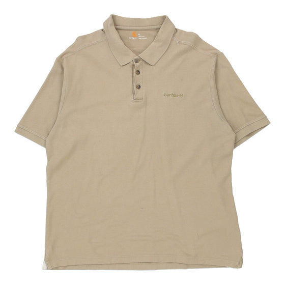 Vintage beige Carhartt Polo Shirt - mens x-large