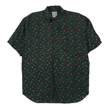  Vintage green Fuzi Ilks Patterned Shirt - mens medium