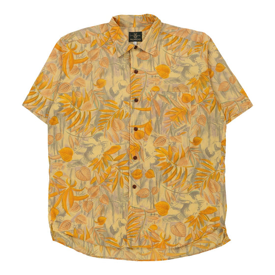 Vintage yellow Vagabond Patterned Shirt - mens large