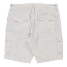  Vintage white Cotton & Silk Cargo Shorts - mens 36" waist