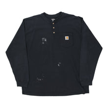  Pre-Loved navy Carhartt Long Sleeve T-Shirt - mens x-large