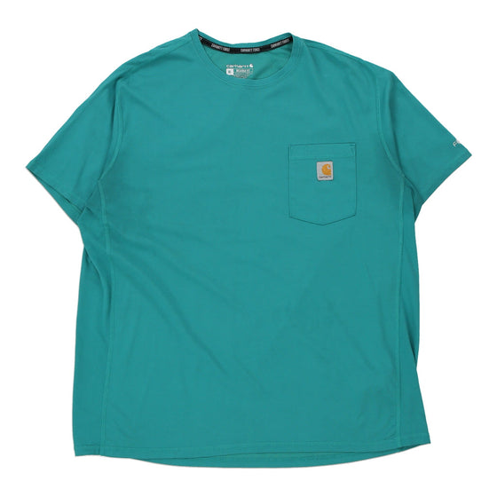 Pre-Loved blue Carhartt T-Shirt - mens x-large