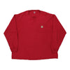 Pre-Loved red Carhartt Long Sleeve T-Shirt - mens xx-large