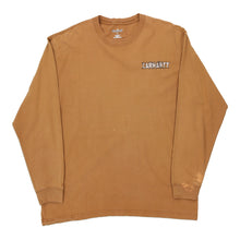  Pre-Loved beige Carhartt Long Sleeve T-Shirt - mens large