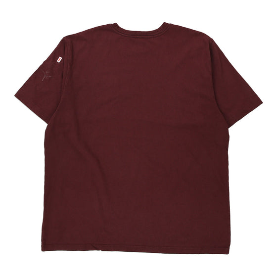 Pre-Loved burgundy Carhartt T-Shirt - mens x-large