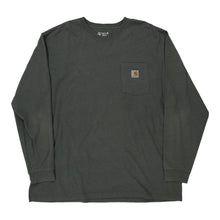  Pre-Loved grey Carhartt Long Sleeve T-Shirt - mens xx-large