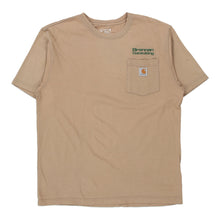  Pre-Loved beige Brennan Consulting Carhartt T-Shirt - mens medium