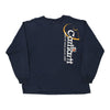 Pre-Loved navy Carhartt Long Sleeve T-Shirt - mens x-large