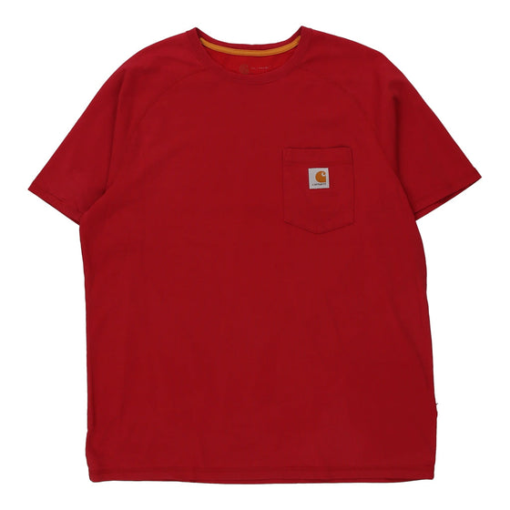 Pre-Loved red Carhartt T-Shirt - mens large