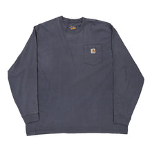  Pre-Loved blue Carhartt Long Sleeve T-Shirt - mens xx-large