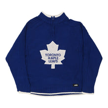  Vintage blue Toronto Maple Leafs Nhl 1/4 Zip - mens medium