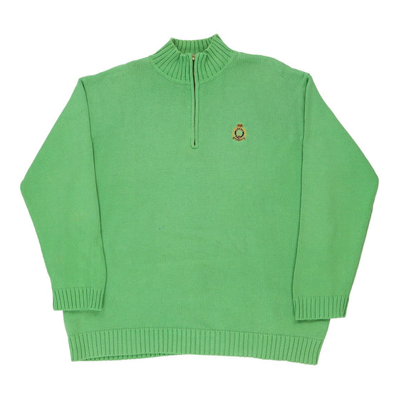 Vintage green Tommy Hilfiger Jumper - mens x-large