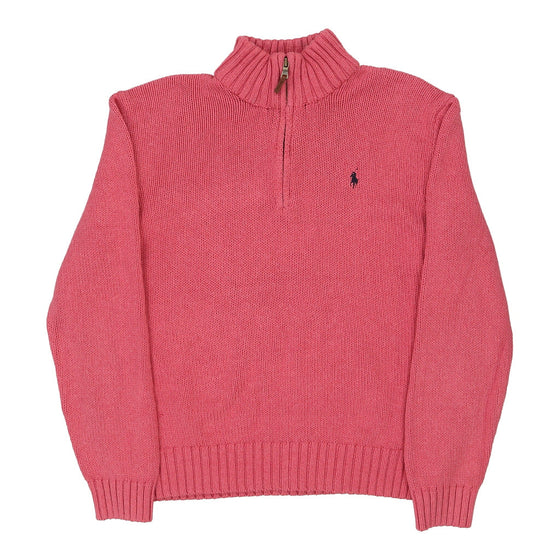 Vintage pink Ralph Lauren 1/4 Zip - mens x-large