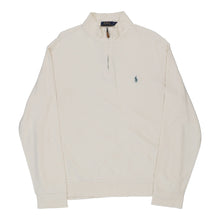  Vintage white Ralph Lauren 1/4 Zip - mens large