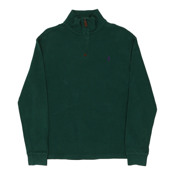 Vintage green Ralph Lauren 1/4 Zip - mens small