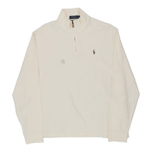  Vintage white Ralph Lauren 1/4 Zip - mens large