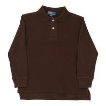  Vintage brown Age 4 Ralph Lauren Long Sleeve Polo Shirt - boys x-small