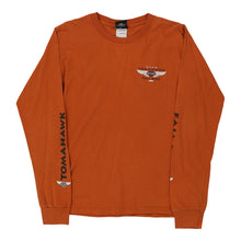  Vintage orange Age 12-14 Harley Davidson Long Sleeve T-Shirt - boys medium