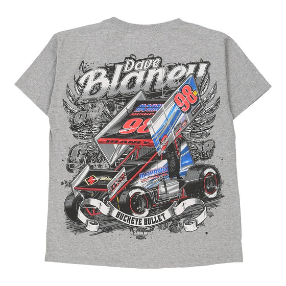 Vintage grey Age 12-14 Dave Blaney  Gildan T-Shirt - boys medium