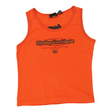  Vintage orange Harley Davidson Vest - womens small