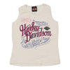 Vintage white Age 7-8 Harley Davidson Vest - girls medium