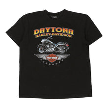  Vintage black Age 8-10 Daytona Beach, Florida Harley Davidson T-Shirt - boys medium