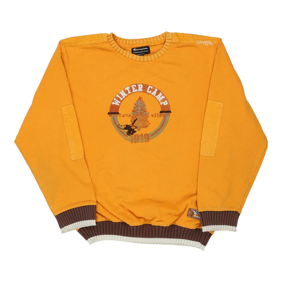 Vintage yellow Age 13-14 Champion Sweatshirt - boys x-large