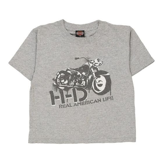 Vintage grey Age 4-6 Harley Davidson T-Shirt - boys small