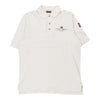 Vintage white Napapijri Polo Shirt - mens medium