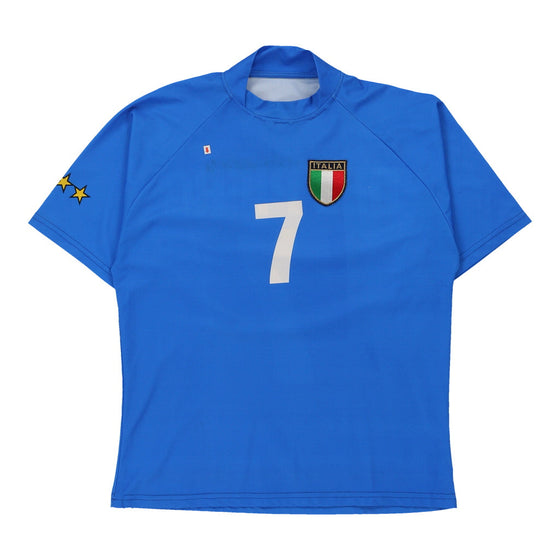 Vintage blue Italy Unbranded Football Shirt - mens small